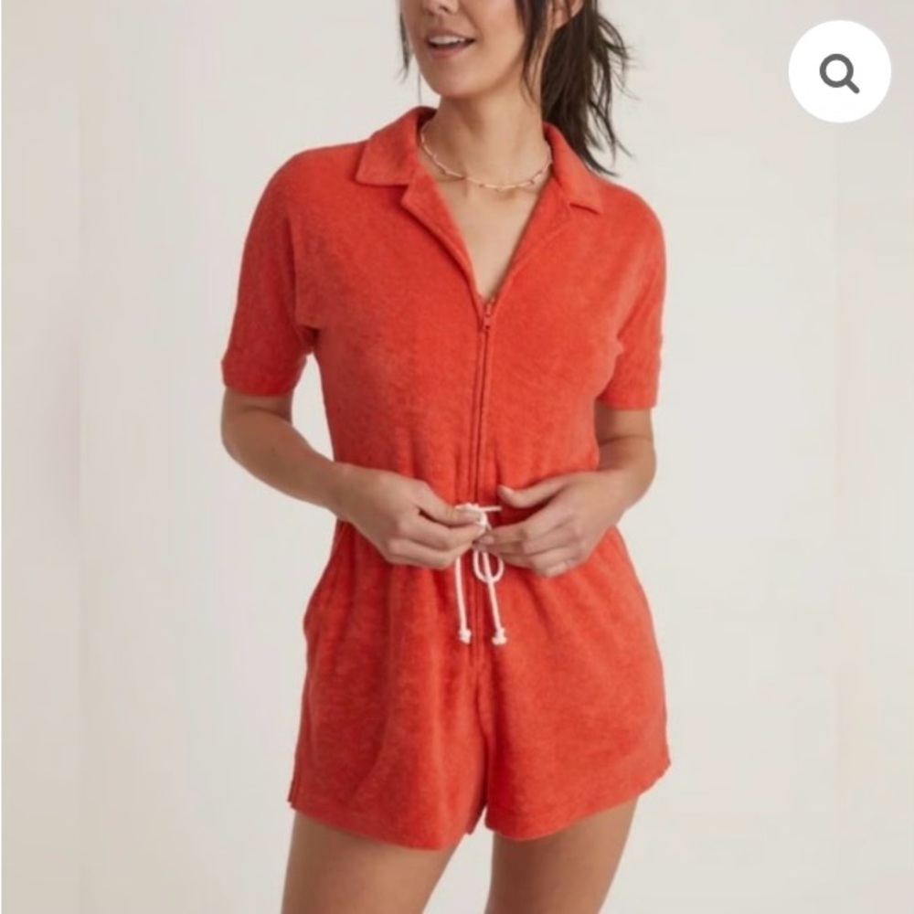 Marine Layer Bright Orange Terry Coverup